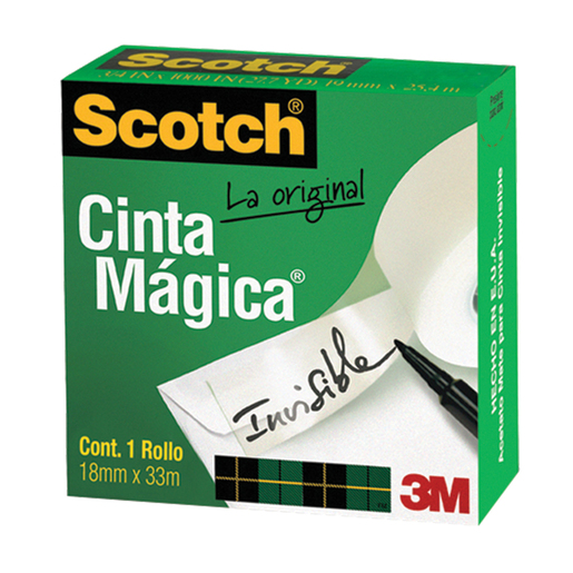 Cinta Scotch 810 Transparente Mate 19 mm x 33 m | CINTA MÁGICA