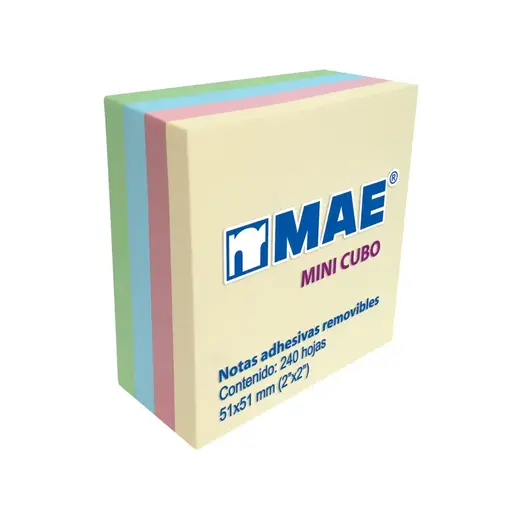 Notas Adhesivas MAE pastel 2x2pulg block